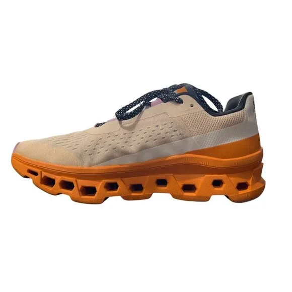 On Cloud Running Shoes Cloudmonster Fawn Turmeric Womens Size 8 - Picture 6 of 9